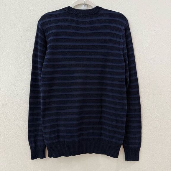 G Star Raw Men's Size Medium Indigo Blue Dadin Knit Pullover Sweater Crewneck - Picture 4 of 13